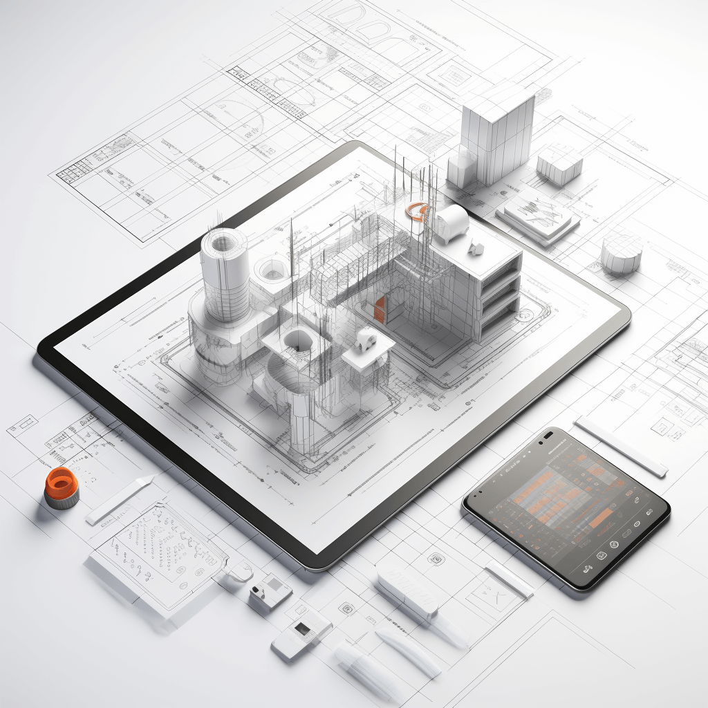 a-3d-building-wireframe-inside-an-ipad